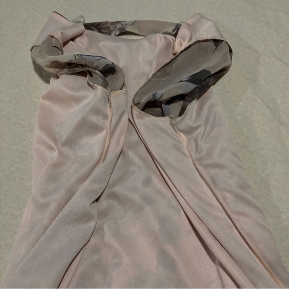 sawyer Chiffon Babydoll Style Dress in Muted Floral Print | Ruffle Hem - Picture 12 of 14